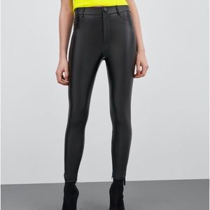 Zara Coated high waisted legging/pants